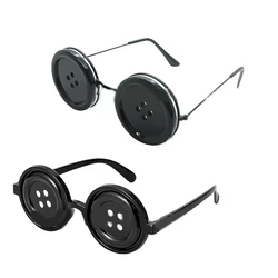 Coralines Button Eyes Glasses Halloween Cosplay Eyewear Props Novelty Funny Glasses For Other Mother Costume Accessories