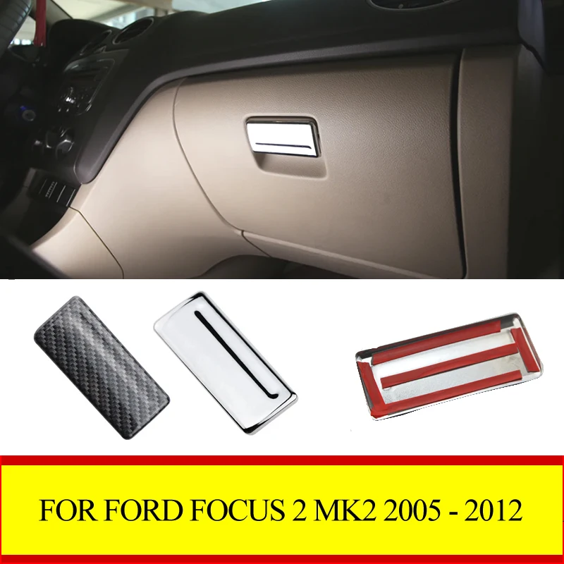 For Ford Focus 2 MK2 2005-2013 ABS Glove Box Handle Patch Cover Copilot Storage Clasp Hands Sequins Sticker Accessories