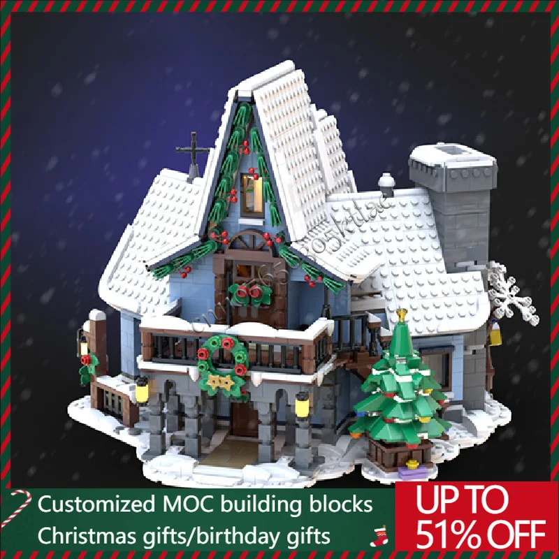 

2297 PCS Exquisite Christmas Series House MOC Building Block Model Construction Set Bricks Children DIY Assembly Festival Gifts