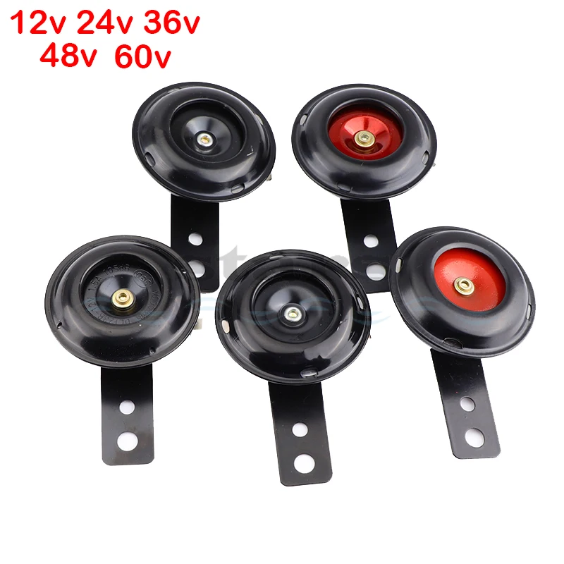 Universal 12 24 36 48 60V Motorcycle Electric Horn Kit Signal Speaker Waterproof Round Loud Horn For Scooter Moped Dirt Bike ATV