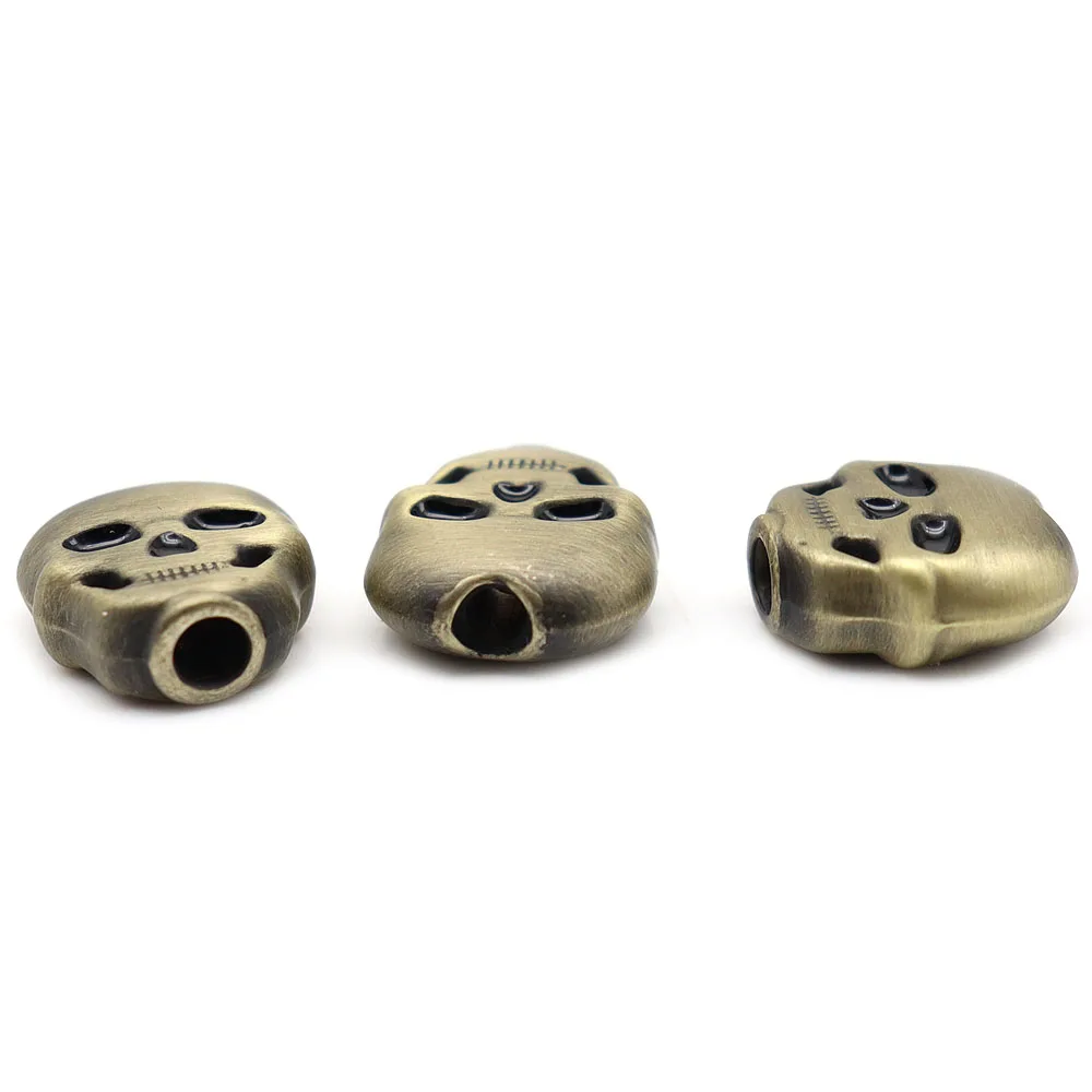 6 Stück Gitarren-Knopfgriffe in Totenkopfform aus Metall für Folk-, E- und Akustikgitarren – Detail 3