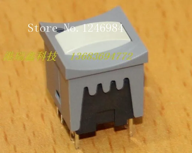 [SA]MEC Danish side single light gray white button switch DPDT reset switch 15501 + 1631203--20pcs/lot