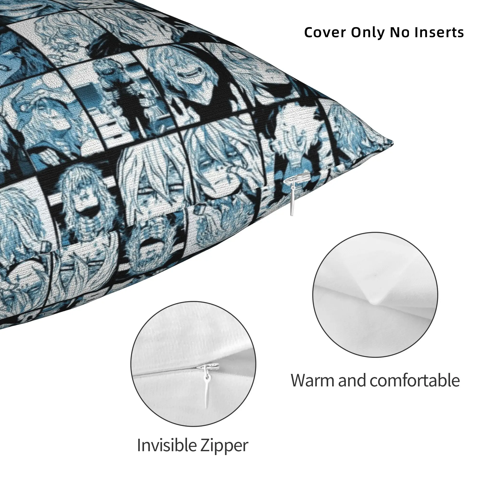 Shigaraki Collage Square Pillowcases Polyester Home My Hero Academia Cushion Case Cute Decor Throw Pillow Case 40*40