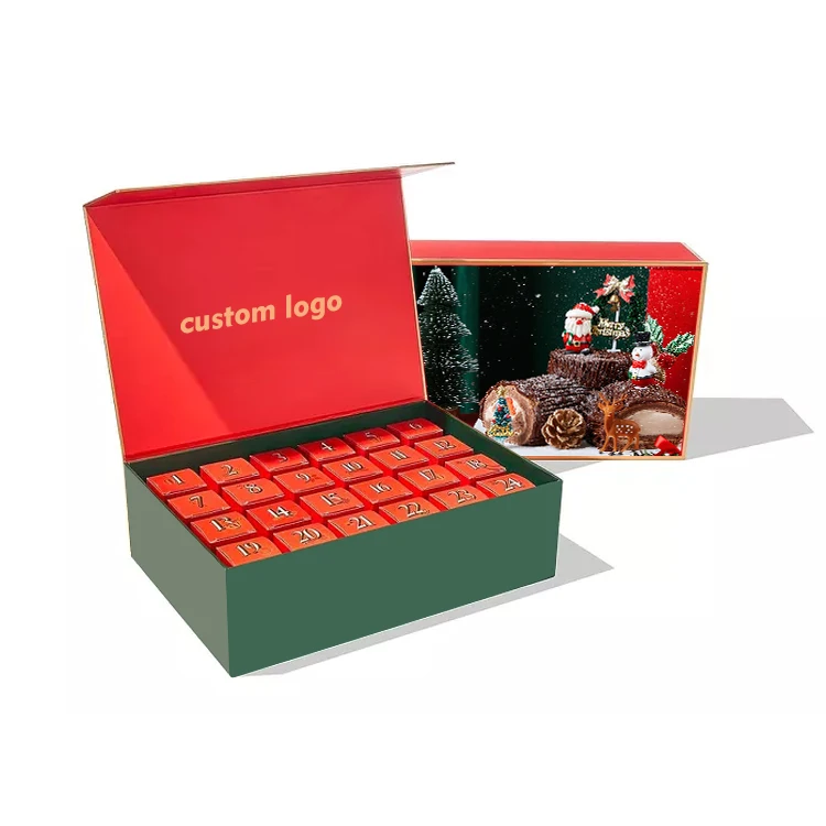 Customized queryCustom Advent Calendar Luxury Cardboard Paper Gift Calendario De Adviento Packaging Christmas Box Adventskalende