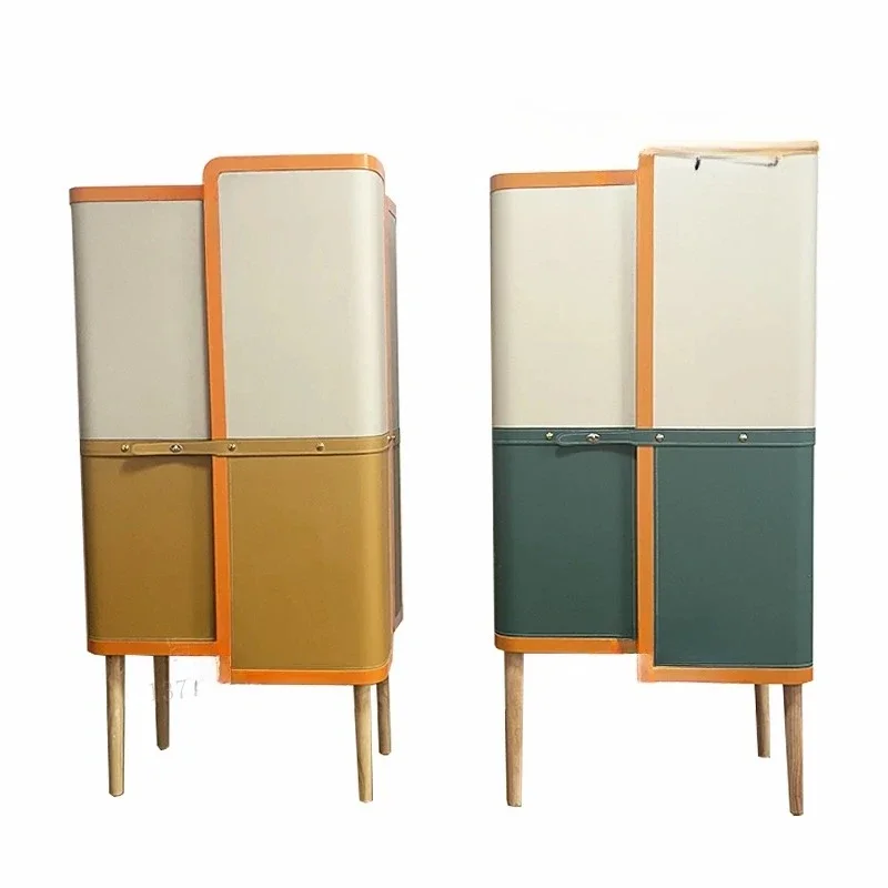 entrance cabinet, hotel clubhouse, restaurant box, antique solid wood decorative cabinet against the wall