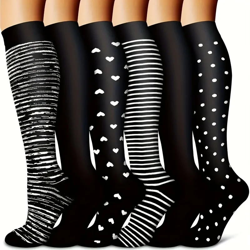 

6 Pairs Men Female Compression Socks Men Nurse Compression Socks Sport Ladies Lady Women Running