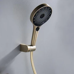 Brushed Gold Hand Held Shower Head Bathroom Gold Finished plastic Rain Shower Spray Bath Handheld Shower Heads