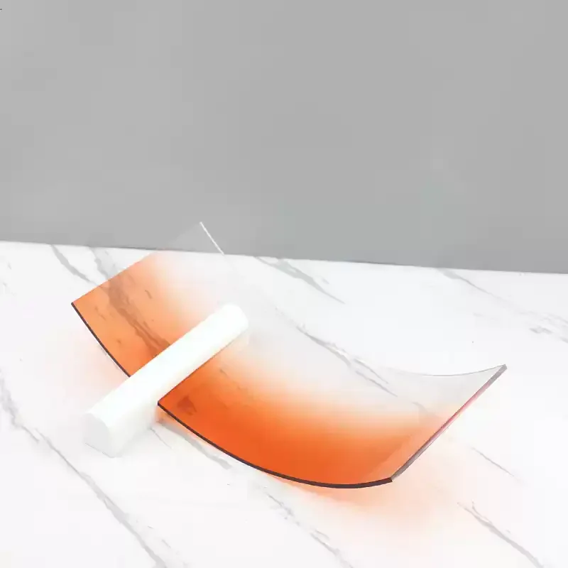 Creative Orange Gradual Change Arc Acrylic Aromatherapy Decorative Tray Ornament Living Room Porch Home Decoration 39*27*10cm