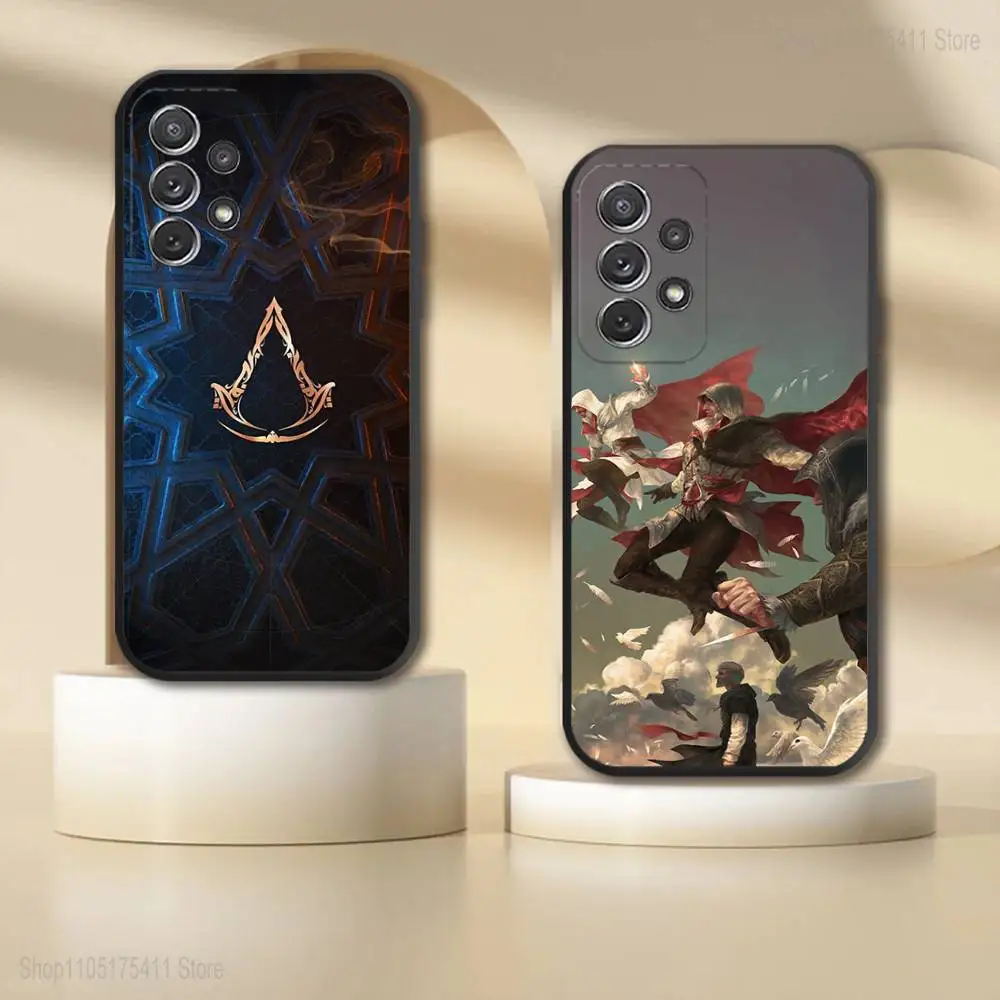 حافظة هاتف A-AssassinES Game C-Creed لهاتف سامسونج S 25,24,23,22,30,21,10,9,Ultra,Plus,Lite,FE,4,5G حافظة ناعمة سوداء #1