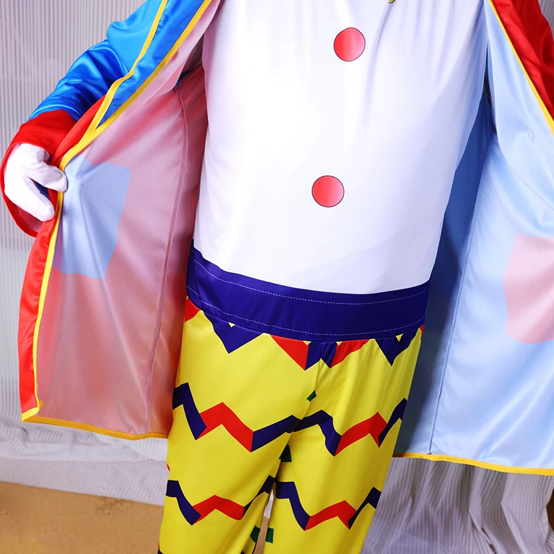 adulto de Halloween divertido payaso de circo mono carnaval fiesta Cosplay hombres disfraz vestir sin peluca