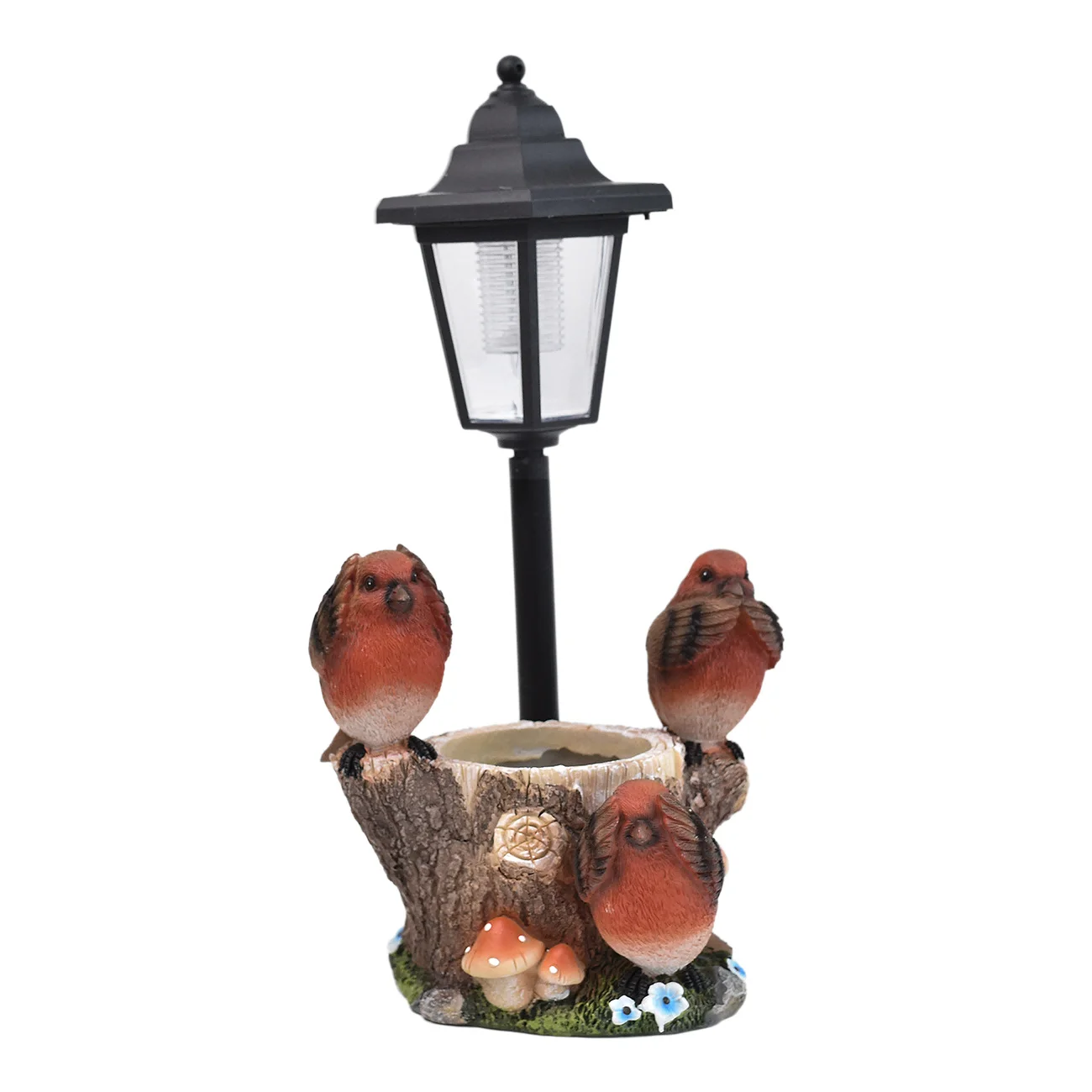 Red Bird Solar Garden Light Statue for Outdoor Patio Decoration Waterproof Resin with Solar Panel 18 23 33.5cm