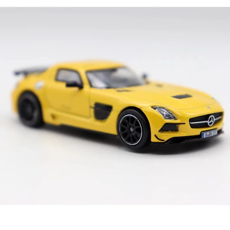 مرسيدس بنز SLS AMG سبيكة سيارة نموذج دييكاست ، ألعاب مركبة رياضية للأولاد ، صندوق عرض أصلي ، مقياس 1:64