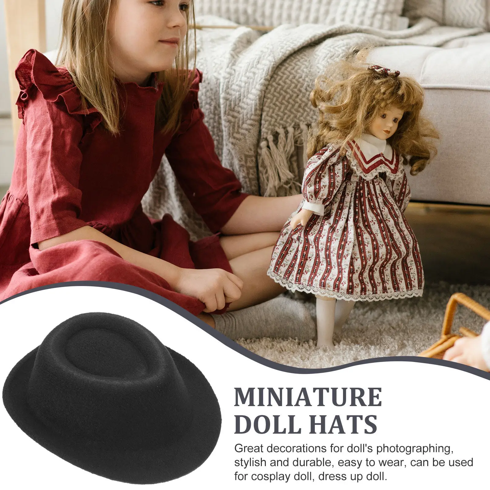 

Набор из 4 мини-шляпок в стиле джаз, компактные, легкие, из ткани, декоративные, для фотосессий, вечеринок, косплея, DIY-проектов, маленькие шляпки-реквизит