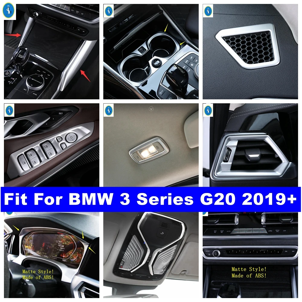 

Fit For BMW 3 Series G20 2019 - 2024 Gear Box / Door Bowl / Lift Button Panel / AC Vent Outlet Cover Trim Interior Accessories