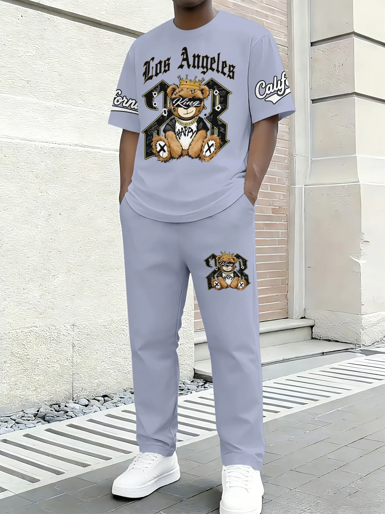 Street Fashion Summer 2026 - 2026 Sommer Neu Herren Kurzarm-Langhosen-Set –