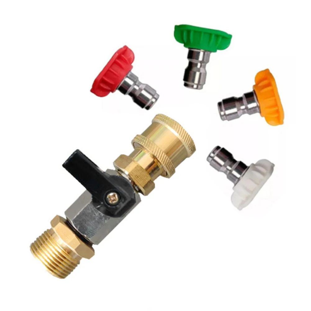For M22 Hoses 14mm Adapter OnOff Switch Blue black Adapter For Pressure Washer Hoses Efficient Water Control Enhanced Efficiency