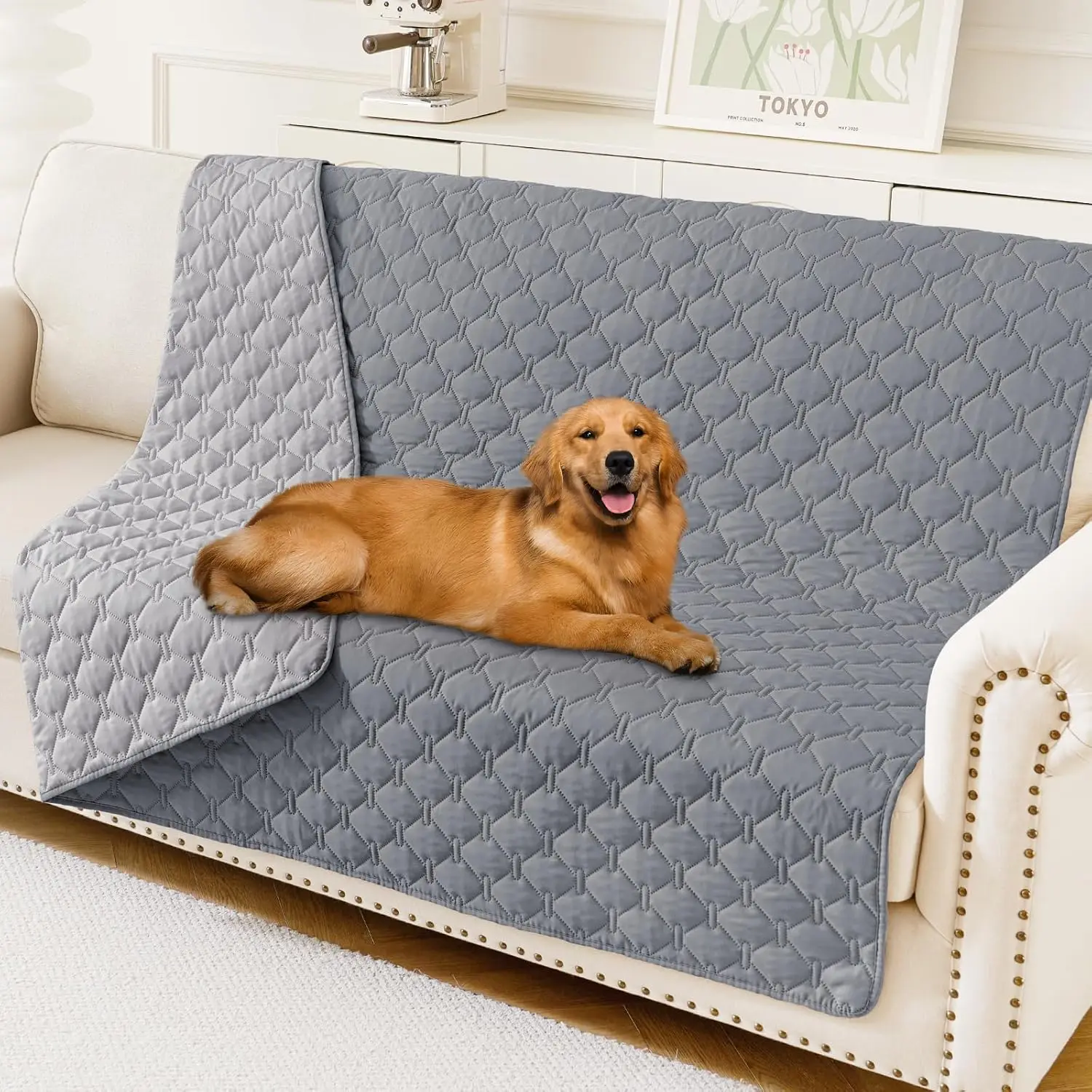 

Waterproof Dog Bed Cover Blanket, Soft Reversible Pet Blanket, Washable Leakproof Cats Dogs Couch Cover For Sofa, Couch,