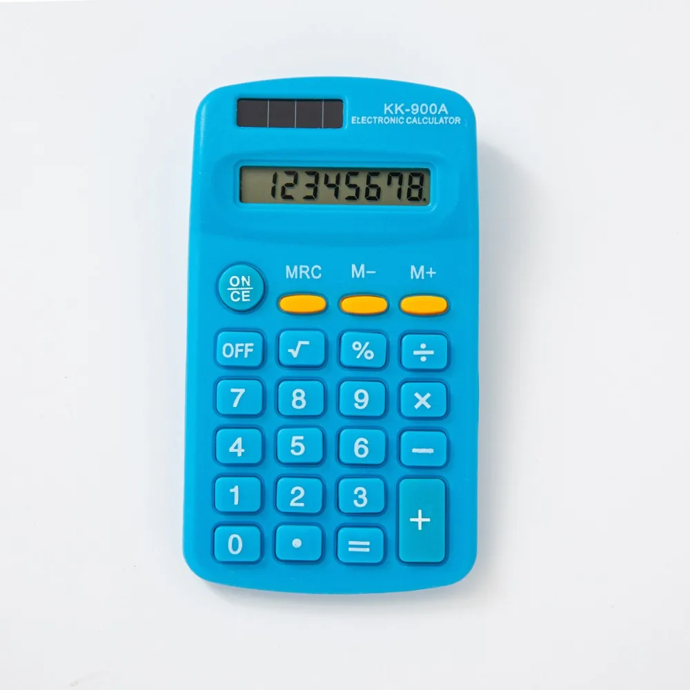 

8-Digit Mini Pocket Calculator Large LED Display Silent Scientific Calculator Candy Color 8-Digit Calculator Back To School