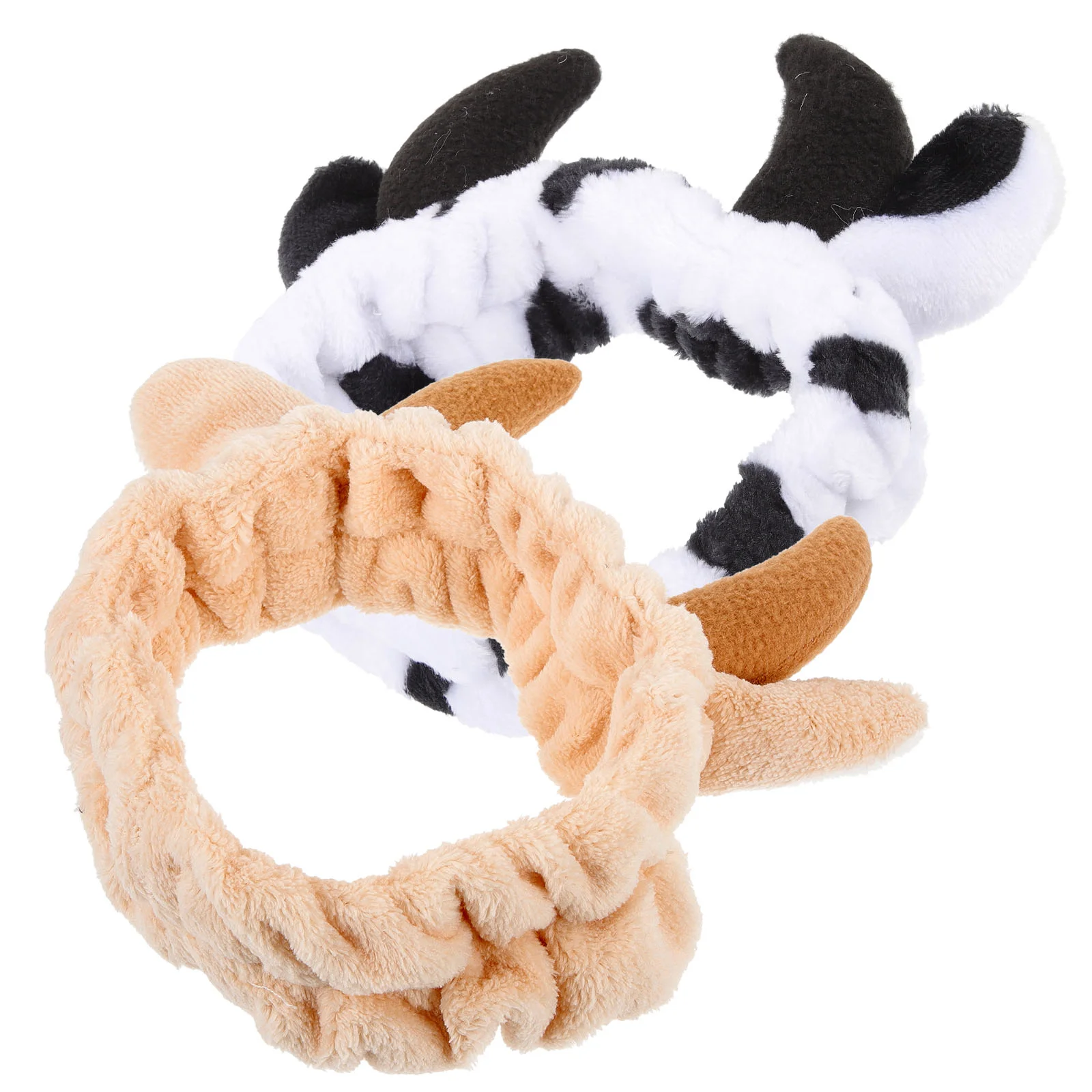 

2 Pcs Animal Face Wash and Hair Bundle Headband for Women Skin Care Makeup Horns Spa Washing Cute Headbands Ladies