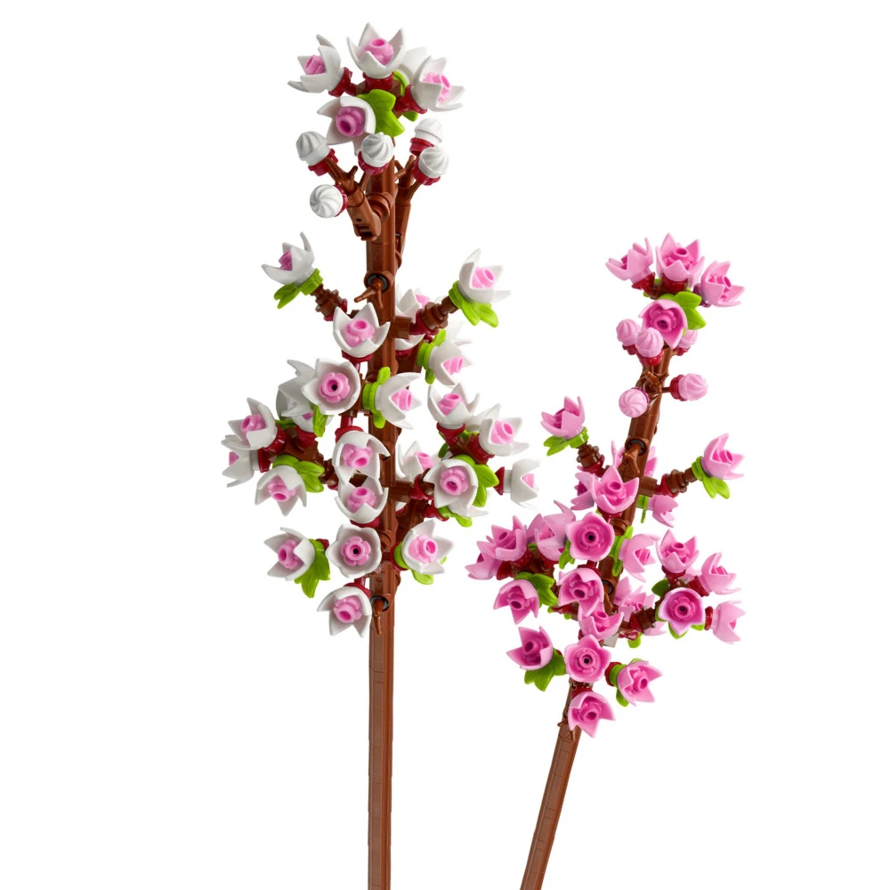 40725 Cherry Blossoms Celebration Gift, Buildable Floral for Creative Kids, White and Pink Cherry Blossom, Flower Gift for Girls