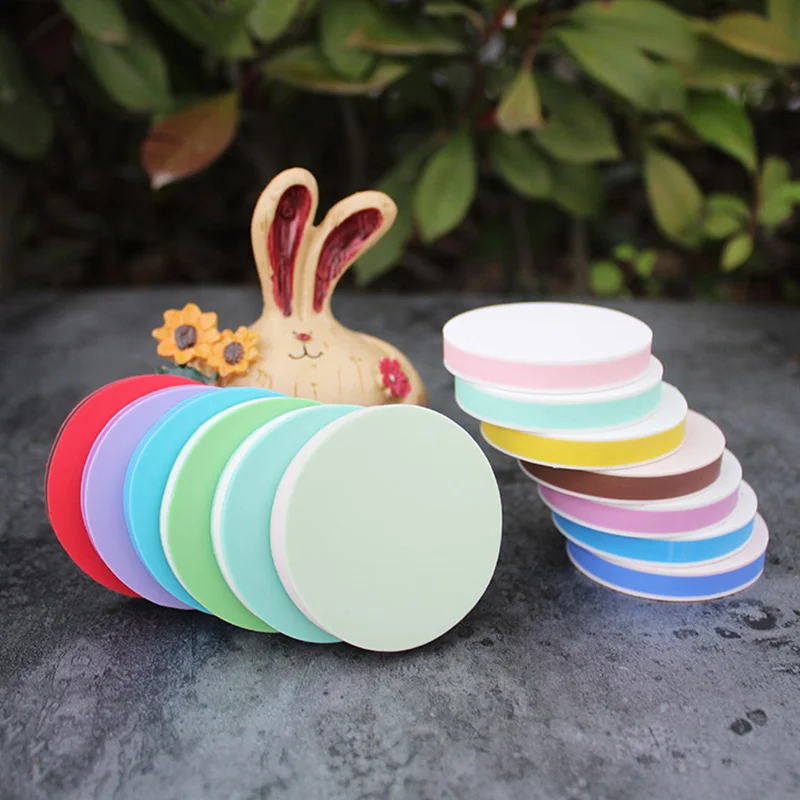 1 Pcs Carving Rubber Stamp Round DIY Crafts Carved Blocks Eraser 5x0.8cm