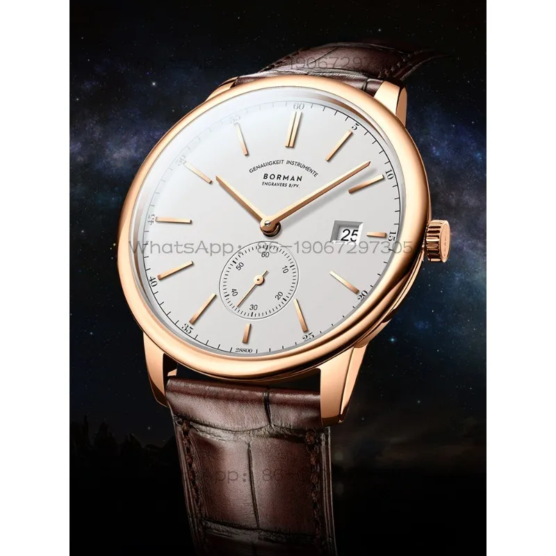 Ultra-thin Automatic Mechanical Men's Watch Business Leisure Belt Waterproof Watch
