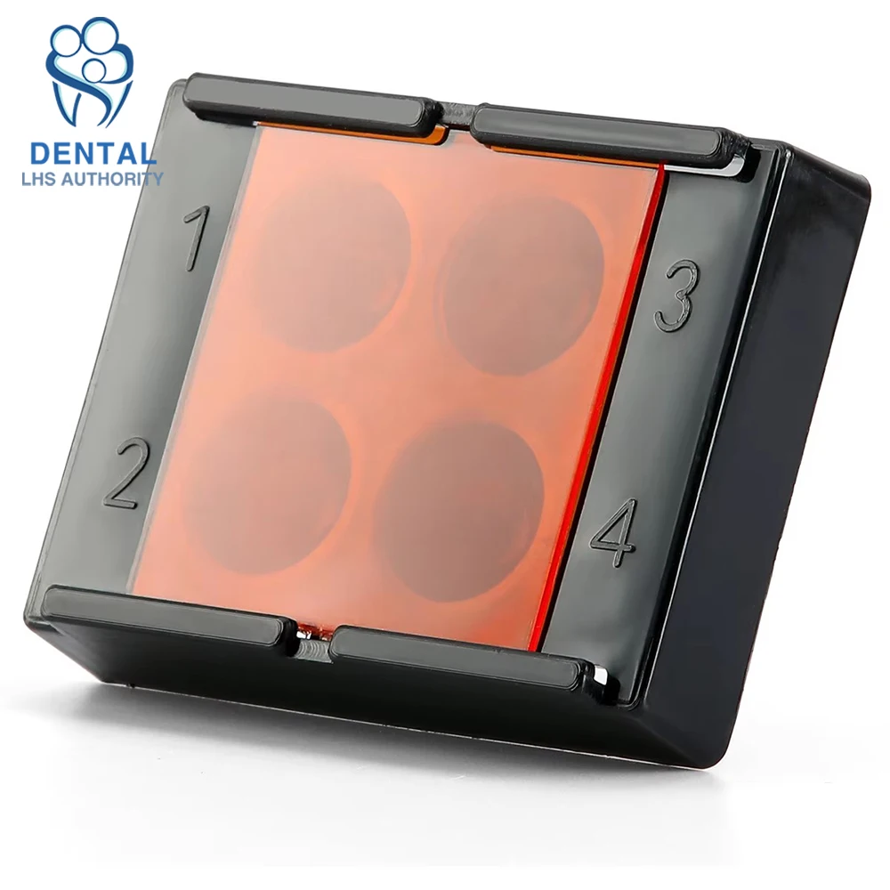 4 Holes Dental Veneer Storage Box Teeth Patch Shading Light Storage Case Denture Retainer Molar Boxes