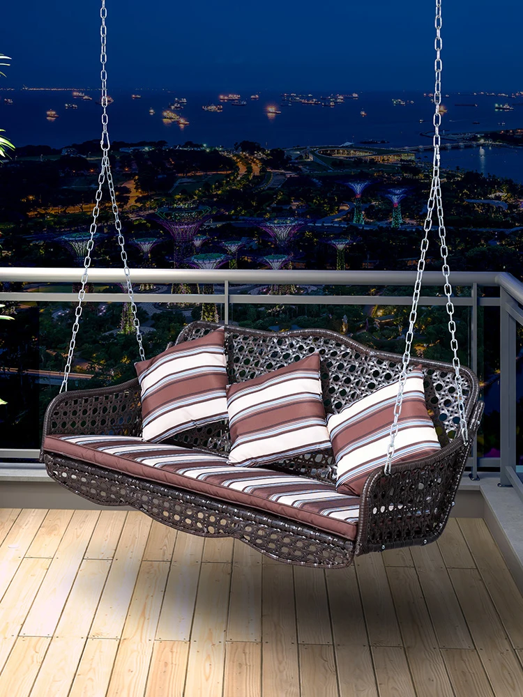 Balcony hanging chair rocking chair swing hanging basket Tiktok couch rattan chair hammock rocking chair