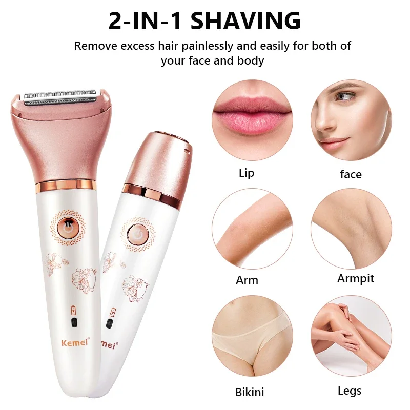 USB Rechargable Shaver for Women Facial Hair Remover Leg Body Hair Removal Female Shaving Machine Electric Lady Depilatory Razor