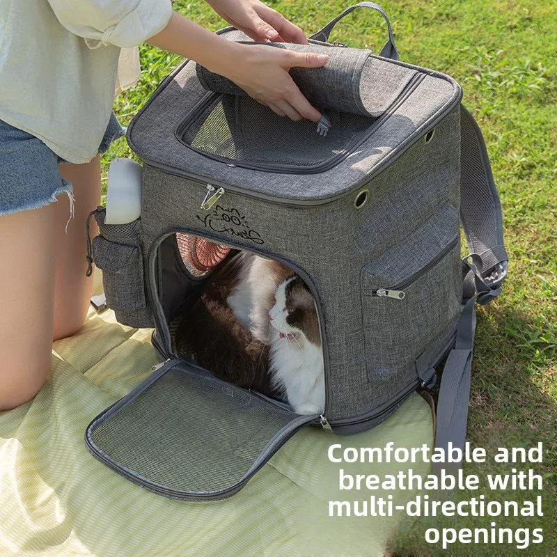 

Large capacity cat bag breathable expansion pet backpack large cat dog lever cat bag shoulder expansion pet bag