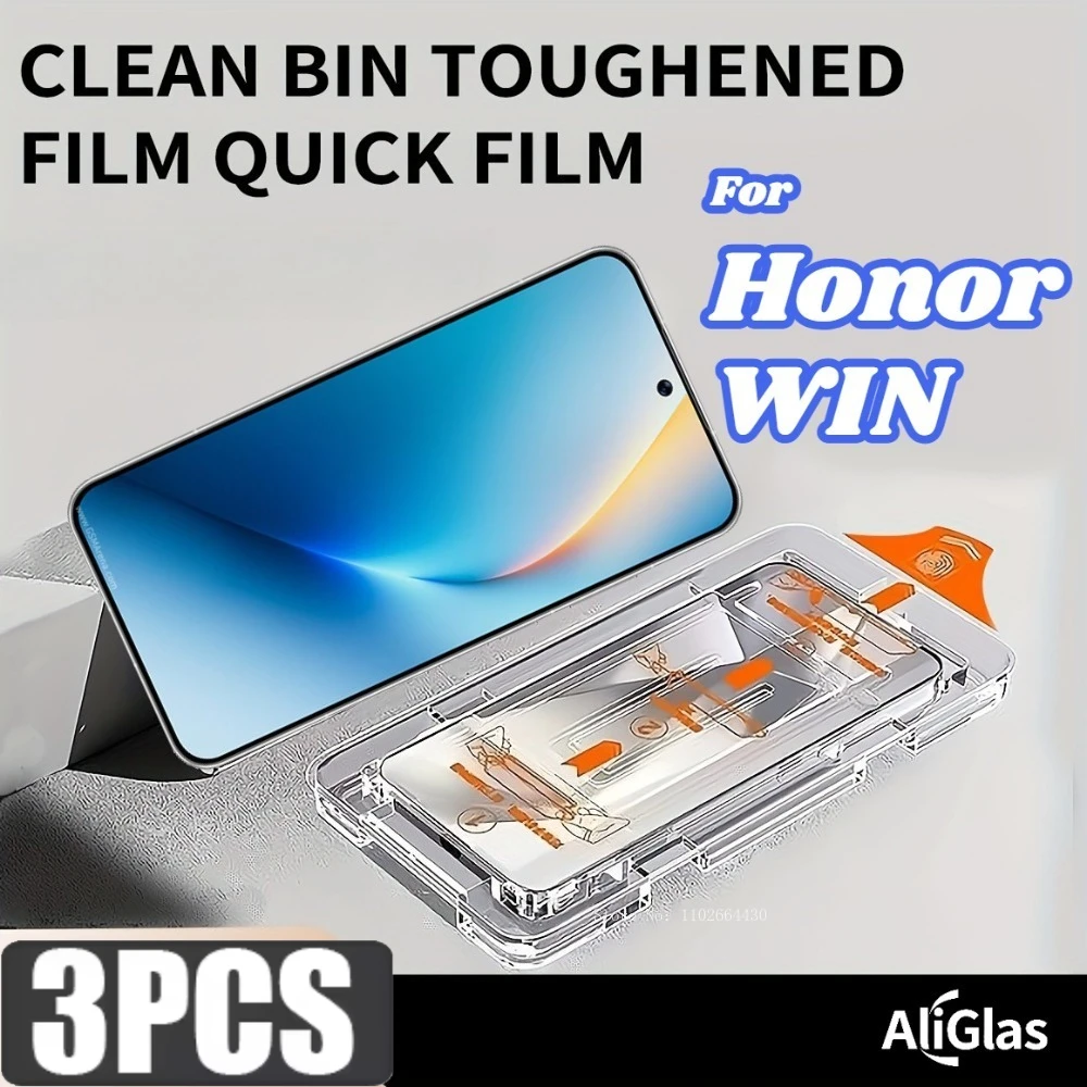 

3 Pieces for Honor Win HD Tempered Glass Film Glossy Screen Protector Suitable for Huawei Honor Win Series 9H Hardness Dust Free