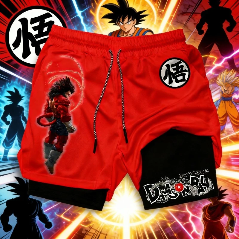 

Лицензионные шорты Dragon Ball Super 2026 - Японские аниме-шорты для пляжа, дышащие, быстросохнущие, в стиле ретро Y2K, хип-хоп