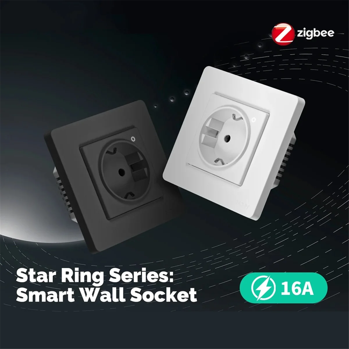 

AB51 Tuya ZigBee умная розетка ЕС настенная встроенная розетка монитор энергии индикатор приложение дистанционное управление для дома серый