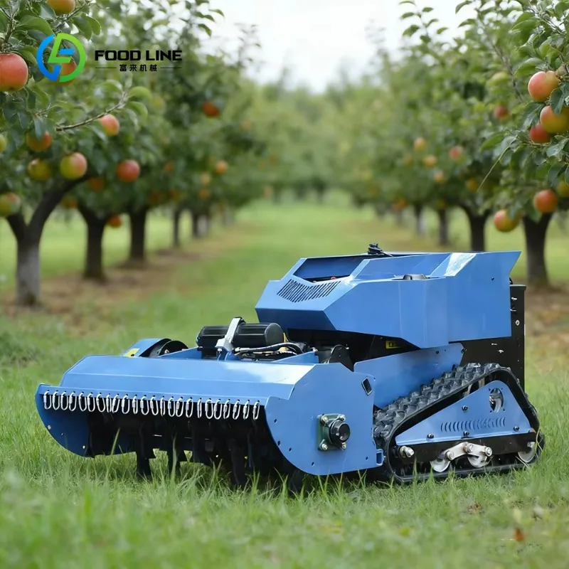 

Track Lawn Mower Remote Controlled Electric Battery Operated Self-Propelled Garden Crawler Grass Machine