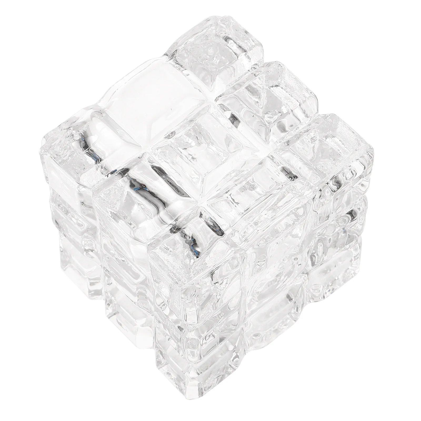 Contenitore in Vetro per Unghie Senza Coperchio, Vassoio per Monomero, Organizzatore Elegante da Scrivania per Accessori Unghie