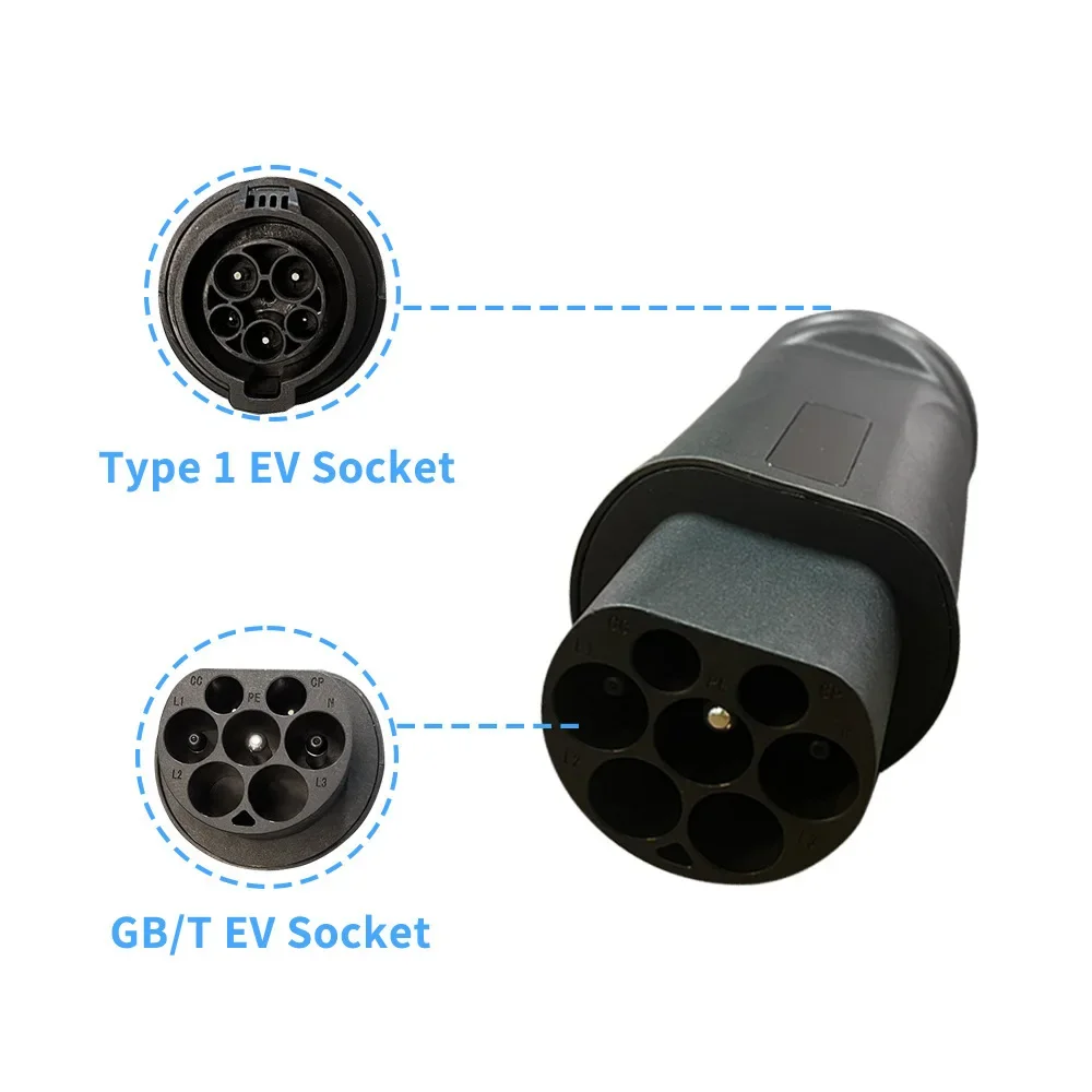 New energy vehicle adapter American standard To national standard (European standard) AC charging Type1 To GB/TAdapter32A