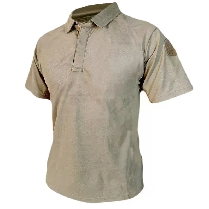 Herren-T-Shirt für den Sommer, atmungsaktiv, schnell trocknend, taktisches T-Shirt, Wandern, Camping, lässig, Laufen, Klettern, Pullover, Militär-Tops