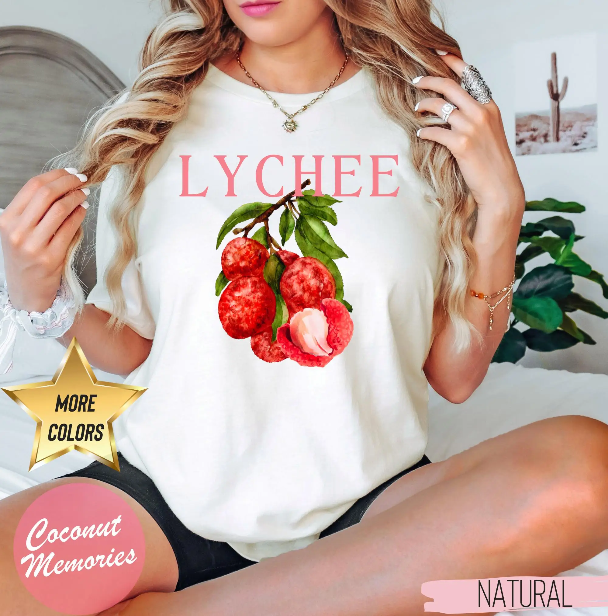 

Lychee FruiT T Shirt Exotic Tropical Designer