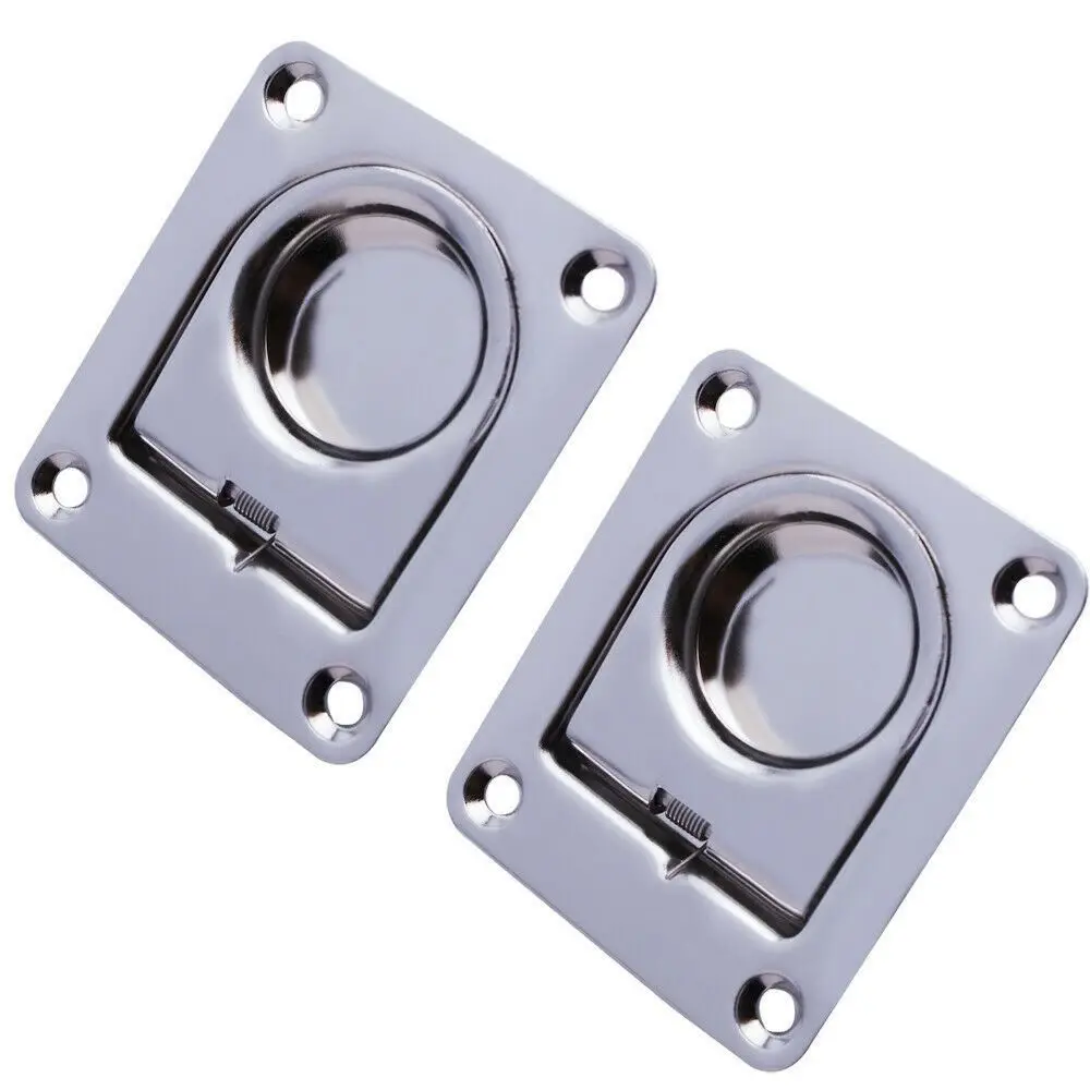 

Durable Stainless Steel Boat Recessed Hatch Boat Accessories Marine Hardware Spring Loaded Pull Handle Yachts Flush Lifting Ring
