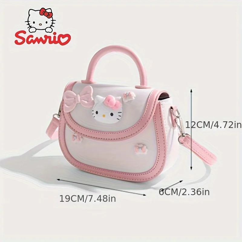 Sanrio Hello Kitty Kawaii Single Shoulder Diagonal Cross Bags Fashion Girl Heart Honey Girl Style Pink Minimalist Crossbody Bag