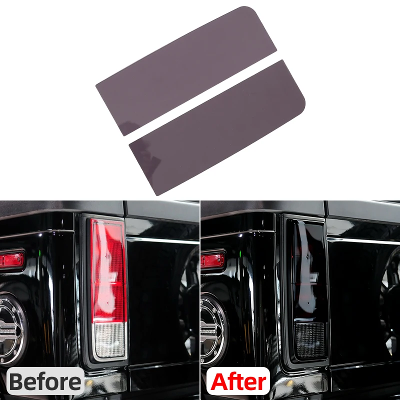 

For 2003+Hummer H2 SUT Pickup Truck ABS Blackened Car Tail Light Back Turn Signal Light Cover Protect Lampshade Car Accessories