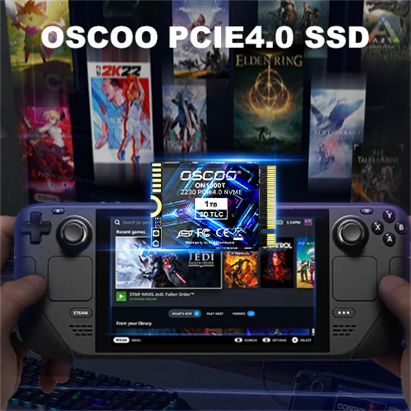 OSCOO Steam Deck SSD 2230 M2 NVME 512GB 256GB 1TB Ssd M.2 2230 PCIe 4.0 SSD Nmve Hard Drive Disk permukaan Internal