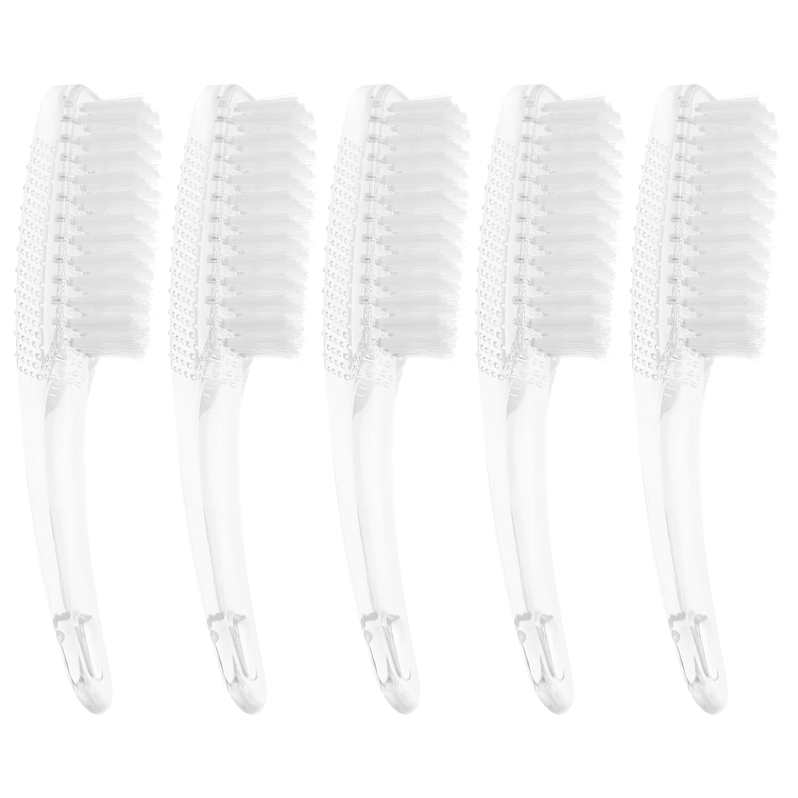 

5 Pcs Nail Cleaning Tools Dust Brush Cleaner Transparent Plastic Brushes for Nails