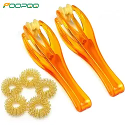 2 Stuks Vinger Roller Massager En 5 Stuks Acupressuur Massage Ringen Voor Vinger Handmassage, Hand Bloedcirculatie Massage Roller