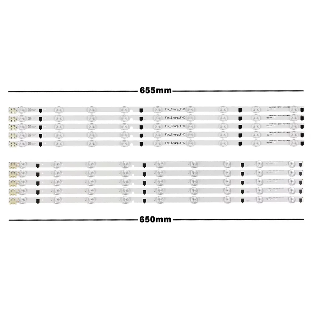 

НОВЫЙ 655 мм 650 мм для UE32F4020AW UE32F4500AK UE32F4510AK UE32F4500AW UE32F4000AK UA32F4088AR UE32F4510AW UE32F5000AS светодиодная лента