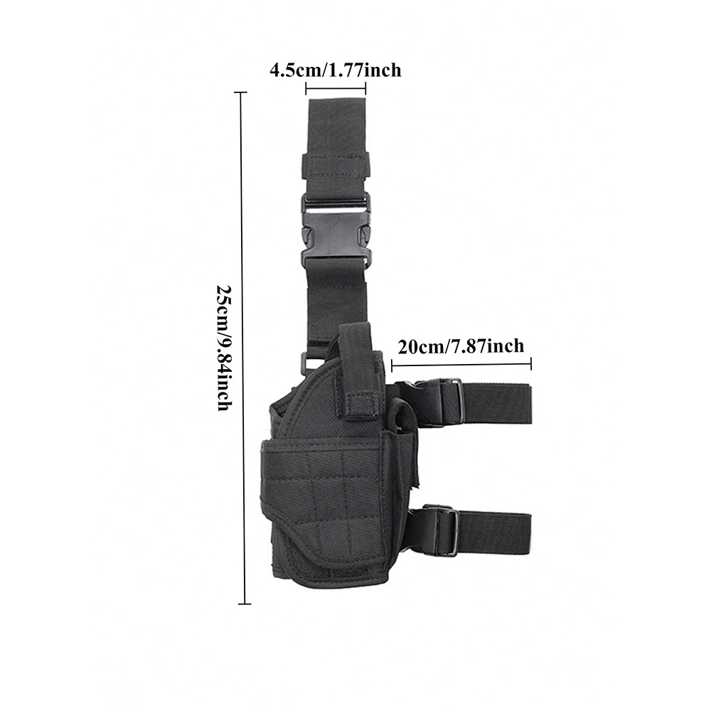 Picture 5: Universal Drop Leg Holster Thigh Platform Tactical MOLLE Gun Holster for Hunting Paintball Panel with Adjustable Molle Straps
