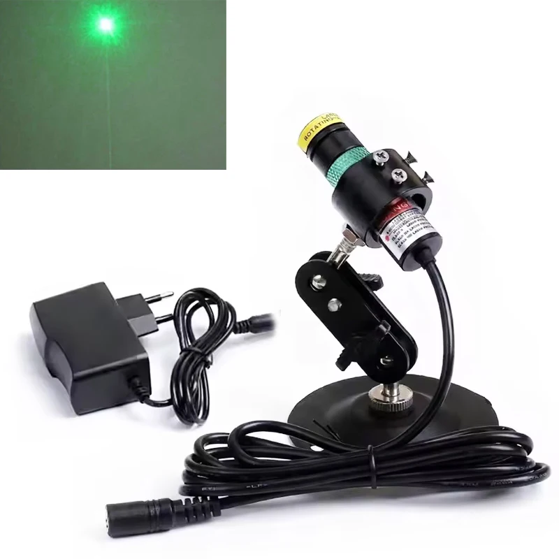 

Лазерный модуль-локатор с зеленым лучом 520 нм, регулируемой яркостью (10/30/50/100/150 мВт), с адаптером DC5V и держателем