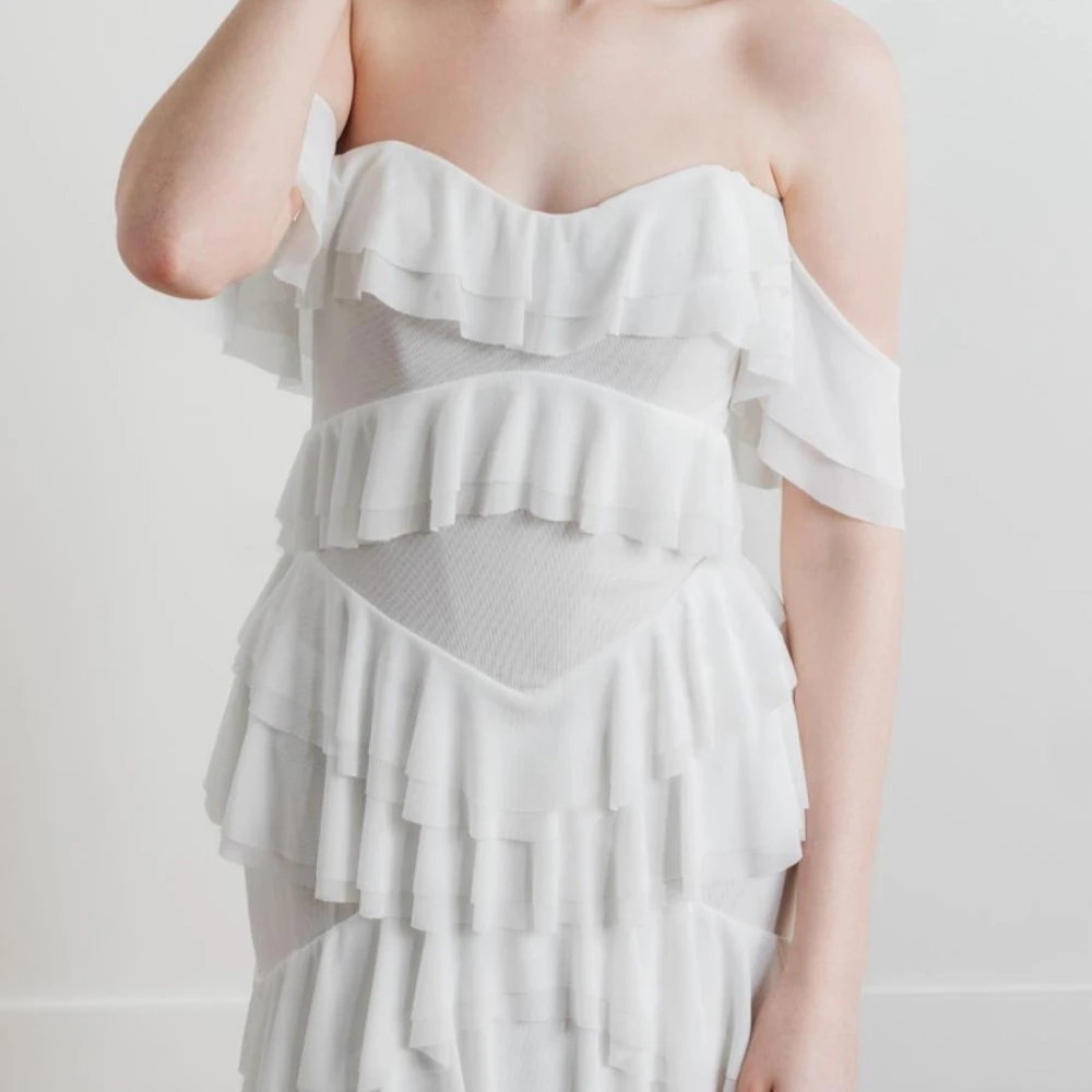 ESBRIDE Abito da damigella d'onore da sposa Abiti da festa di lusso Stile Abito di fascia alta Abito estivo con spalle scoperte Abiti da damigella d'onore