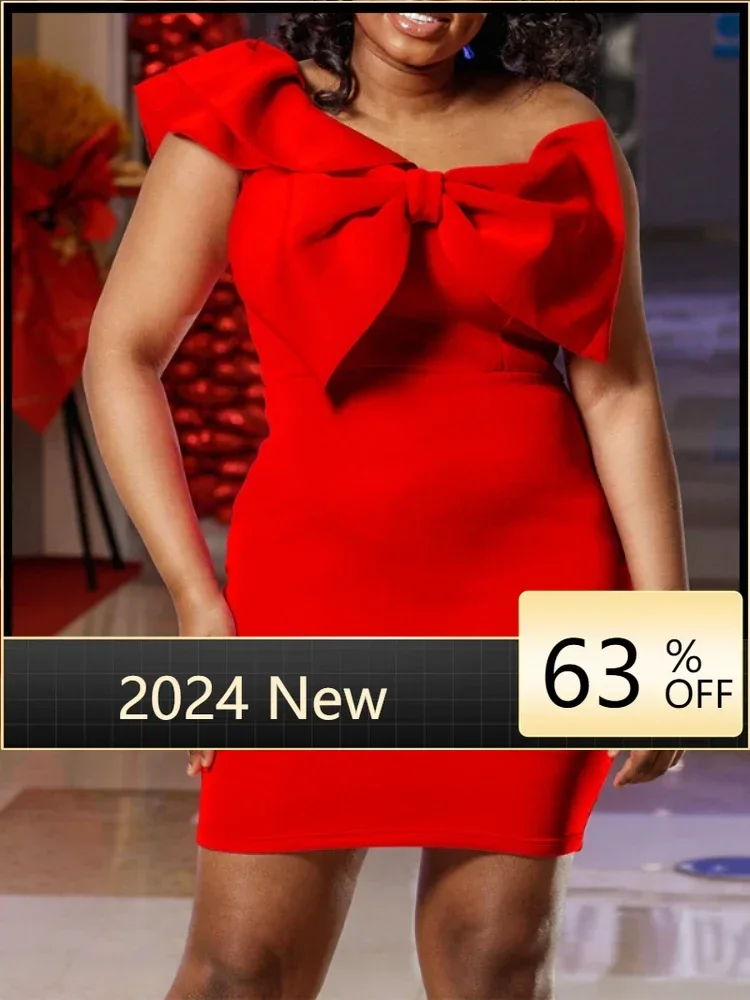 

Вечернее мини-платье с оборками на одно плечо, большой галстук-бабочка в стиле пэчворк, сексуальное облегающее женское платье, платье для празднования события, ужина, вечеринки