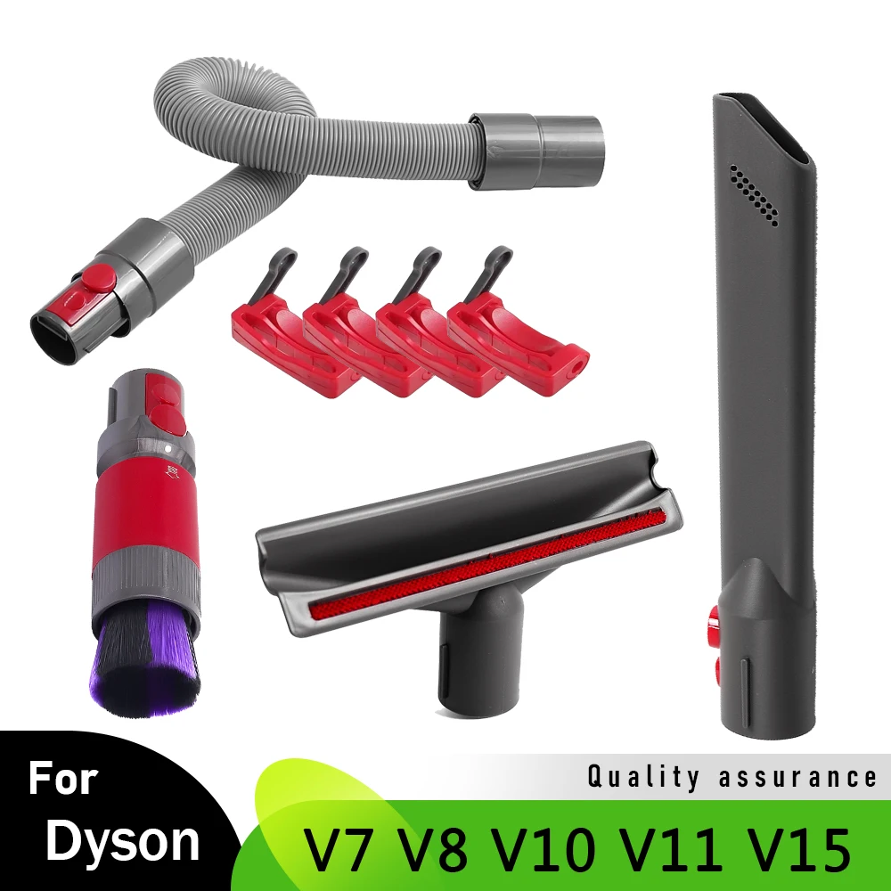 For Dyson V7 V8 V10 V11 V15 Scratch-free Dusting Brush Flat Suction Nozzle Head Flexible Extension Hose Vacuum Part Replacement